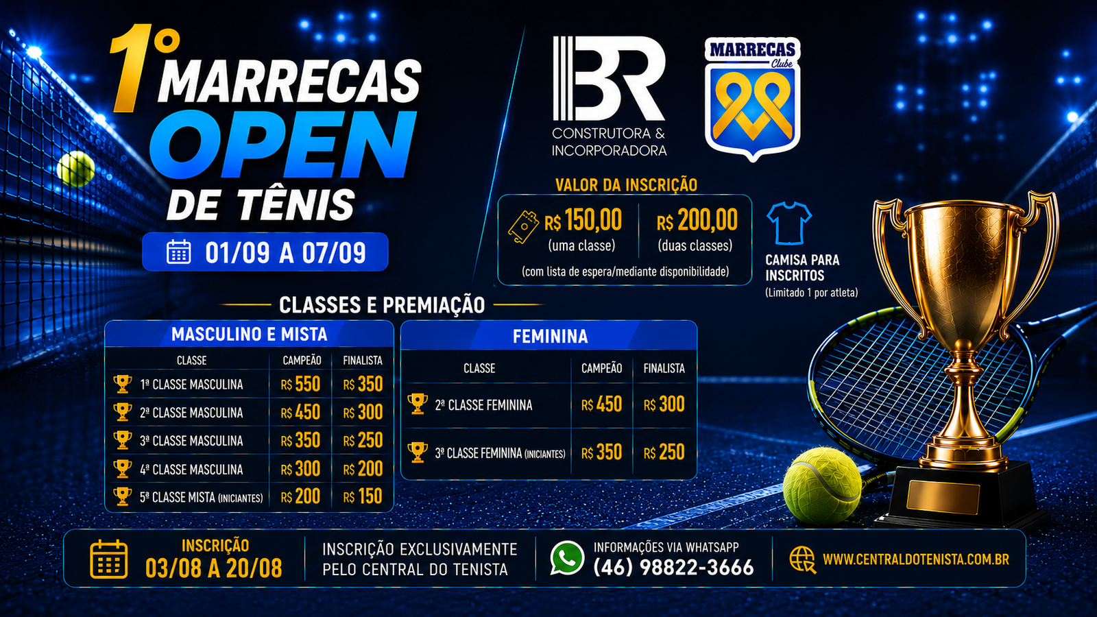 1º Marrecas Open de Tênis BR Construtora